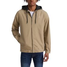 Men's Matix Twill Zip-Up Fleece Hooded Jacket Matix