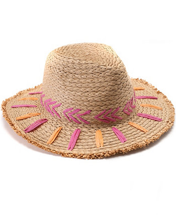Embroidered Straw Panama Hat Vince Camuto