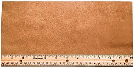 Upholstery Leather Piece Cowhide Lt Brown Lt Wt 1/2 Sf Dangerous Threads