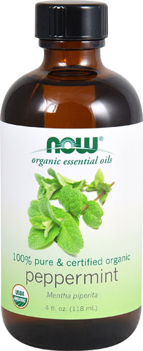 NOW Organic Essential Oils Масло перечной мяты — 4 жидких унции NOW Foods