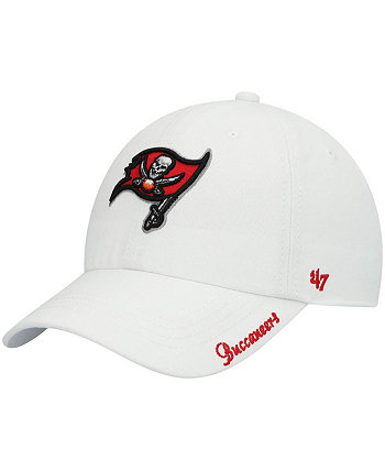 Женская белая регулируемая кепка Tampa Bay Buccaneers Miata Clean Up с логотипом '47 Brand