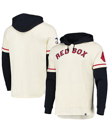 Мужской кремовый пуловер с капюшоном Boston Red Sox Trifecta Shortstop '47 Brand