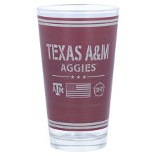 Texas A&M Aggies 16oz. OHT Military Appreciation Pint Glass Indigo Falls