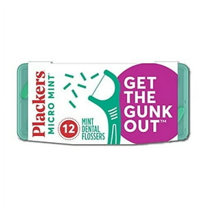 Plackers Micro Mint Dental Floss Picks with Travel Case, 12 Count (Color may vary) Visit the Plackers Store