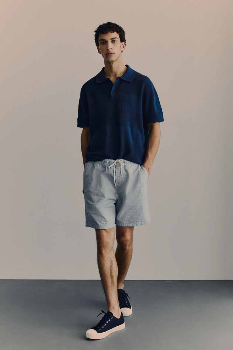 Обычные хлопковые шорты H&M для мужчин H&M