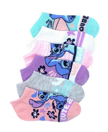 Носки для больших девочек, не показывающиеся, упаковка из 6 шт. Lilo Stitch