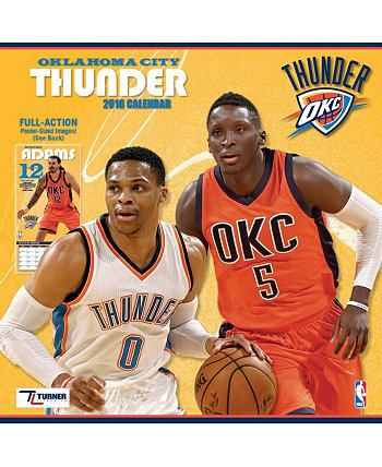 Настенный командный календарь Oklahoma City Thunder 2018 размером 12 x 12 дюймов Turner Licensing