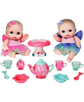 Куклы Lil 'Cutesies Baby Play, полностью виниловые, 8,5-дюймовый подарочный набор для чая Twin Fairy для детей от 2 лет, дизайн Беренгер JC Toys