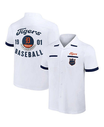 Мужская рубашка на пуговицах для боулинга Darius Rucker Collection от White Detroit Tigers Fanatics
