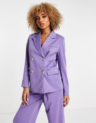 Фиолетовый пиджак свободного кроя Unique21 — часть комплекта UNIQUE21