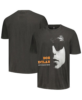 Мужская черная потертая футболка с рисунком Боба Дилана 50 лет с эффектом потертости Philcos