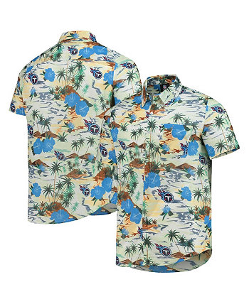 Мужская кремовая рубашка на пуговицах с цветочным принтом Tennessee Titans Paradise FOCO