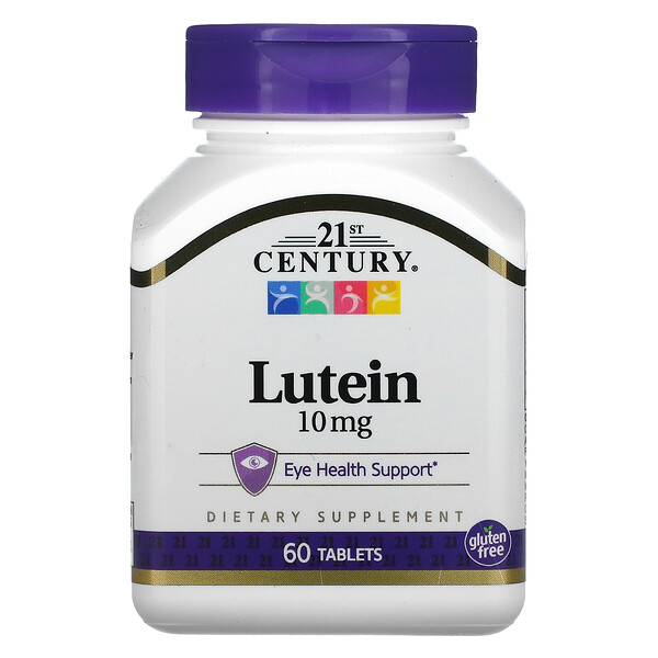 Лютеин, 10 мг, 60 таблеток - 21st Century 21st Century