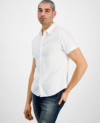 Men's Folded-Collar Pillar Dobby Shirt GUESS