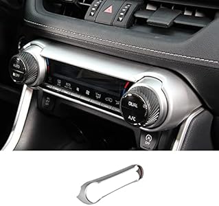 ERIDANUS Auto Accessories Fit for RAV4 2024 2023 2022 2021 2020 2019 Dashboard Ac Switch Panel Button Cover Frame Trim (Black Carbon Fiber Style) ABS 1 PC Eridanus