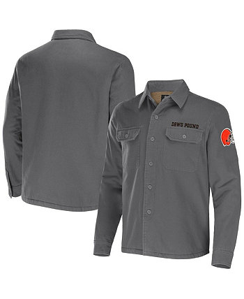 Мужская коллекция NFL x Darius Rucker by Grey Cleveland Browns Холщовая куртка-рубашка на пуговицах Fanatics