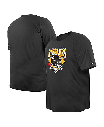Мужская черная футболка Pittsburgh Steelers Big and Tall Helmet New Era