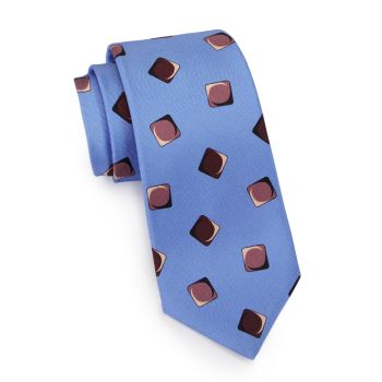 Шелковый галстук с геометрическим рисунком Kiton