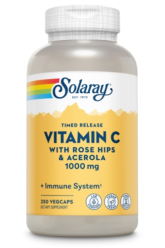 Solaray Витамин С замедленного высвобождения — 1000 мг — 250 растительных капсул Solaray