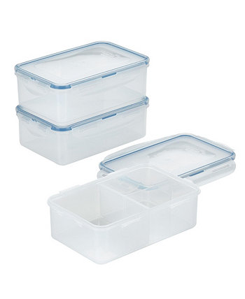 Прямоугольные контейнеры для хранения продуктов Easy Essentials On Go Meals, 34 унции, набор из 3 шт. Lock & Lock