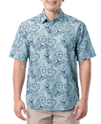 Мужская рубашка с коротким рукавом Marlin с цветочным принтом для рыбалки Guy Harvey