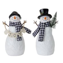 Набор из 2 предметов декора снеговика из смолы Melrose Melrose