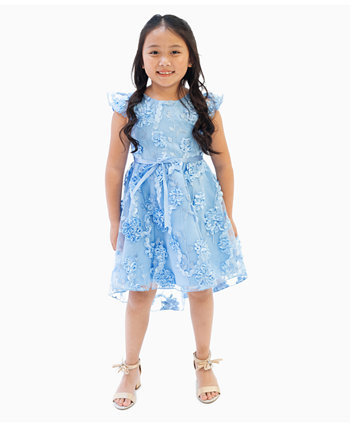 Сутажное платье Hi-Low с цветочным принтом для маленьких девочек Rare Editions