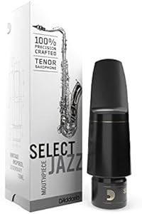 D’Addario Woodwinds Select Jazz Tenor Saxophone Mouthpiece - D7M - Mouthpiece for Tenor Sax Rico