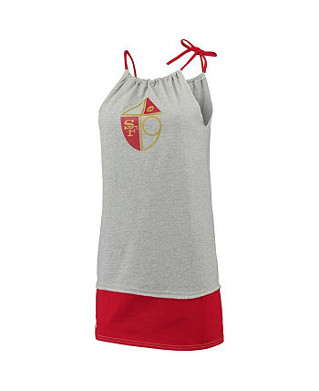 Women's Gray San Francisco 49ers Vintage-Like Tank Dress Refried Apparel