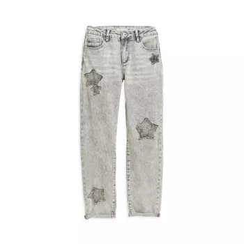 Girl's Star Patch Jeans Tractr