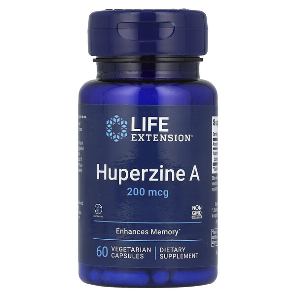 Huperzine A, 200 mcg, 60 Vegetarian Capsules (Вегетарианские капсулы) Life Extension