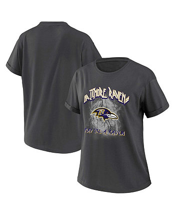 Женская темно-серая футболка-бойфренд Baltimore Ravens WEAR by Erin Andrews