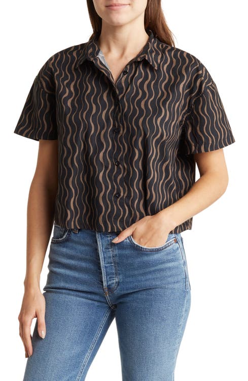 Short Sleeve Poplin Crop Shirt Melrose and Market