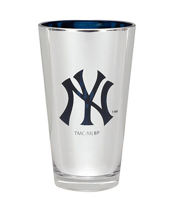 Пинтовое стекло New York Yankees с гальваническим покрытием 16 унций Memory Company