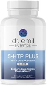 DR. EMIL NUTRITION 200 MG 5-HTP Plus with SAM-e to Maintain Normal Healthy Sleep and Create a Sense of Wellbeing - 5HTP Supplement with Vitamin B6-60 Vegan Capsules, 30 Servings Dr. Emil Nutrition