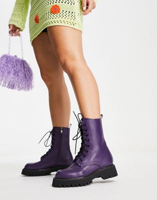 Темно-фиолетовые ботинки на шнуровке Koi Footwear Koi Footwear