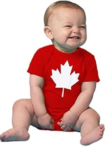 Ann Arbor T-shirt Co. Baby Maple Leaf Jumpsuit | Cute Canadian Infant, Canada Pride One Piece Romper Ann Arbor T-shirt Co.