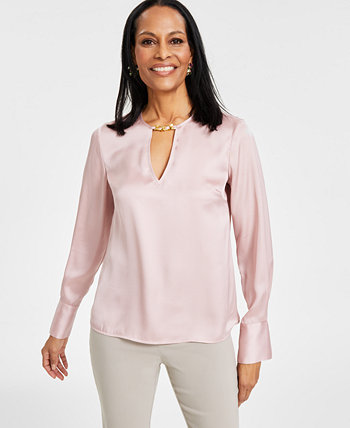 Женская блузка с вырезом и цепочкой, созданная для Macy's I.N.C. International Concepts