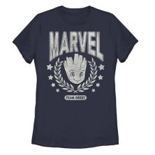 Классическая университетская футболка с графическим рисунком «Стражи Галактики» для юниоров Marvel Team Groot Marvel