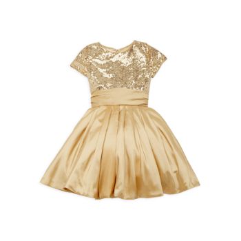 Baby Girl's, Little Girl's &amp; Атласное платье с пайетками для девочек Joan Calabrese