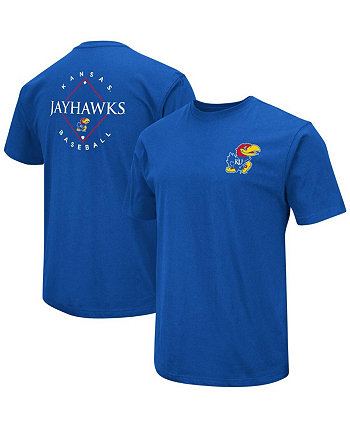 Мужская футболка Royal Kansas Jayhawks Baseball On-Deck 2-Hit Colosseum