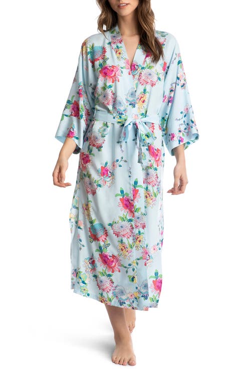 Floral Midi Wrap Robe In Bloom by Jonquil