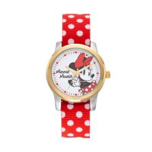 Женские двухцветные реверсивные часы Disney's Minnie Mouse в горошек Disney