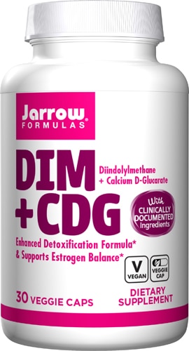 Jarrow Formulas DIM + CDG Улучшенная формула детоксикации -- 30 капсул Jarrow Formulas