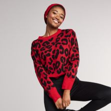 Женский Yummy Sweater Co. Leopard Easy Crewneck Sweater Yummy Sweater Co.