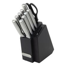 Farberware® Edgekeeper Stainless Steel 11-Piece Slim Knife Block Set with Built in Sharpener Farberware