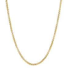 Gilded Silver 18k Gold Over Silver Box Chain Necklace Gilded Silver