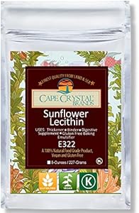 Sunflower Lecithin Powder (Порошок) 100% Natural and Gluten-Free. It is The Vegan, Non-GMO Alternative to Soy Lecithin Powder (2-oz (Унции).) Cape Crystal