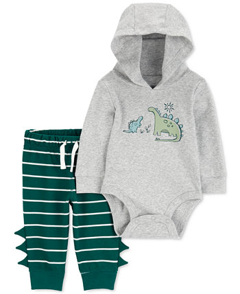 Baby Boys Dinosaur Hooded Bodysuit & Pants, 2-Piece Set Carter's