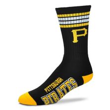 Adult For Bare Feet Pittsburgh Pirates Deuce Striped Crew Socks For Bare Feet